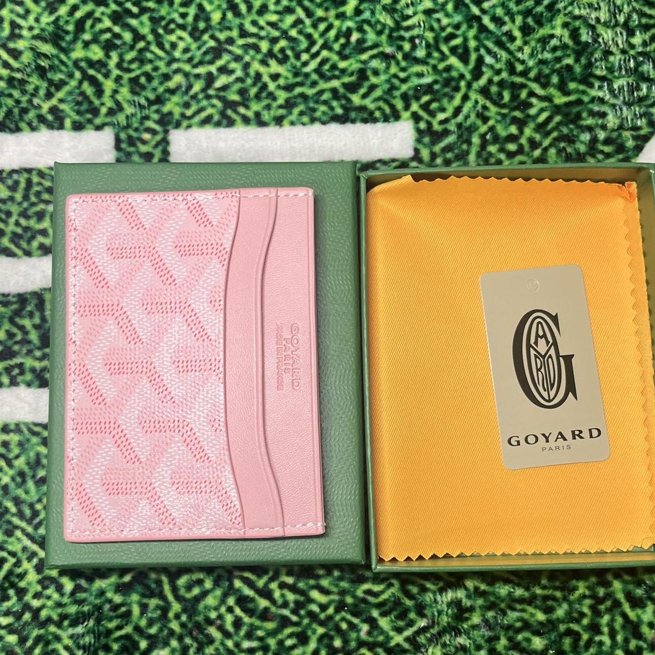 1:1 Pink Goyard Card Holder