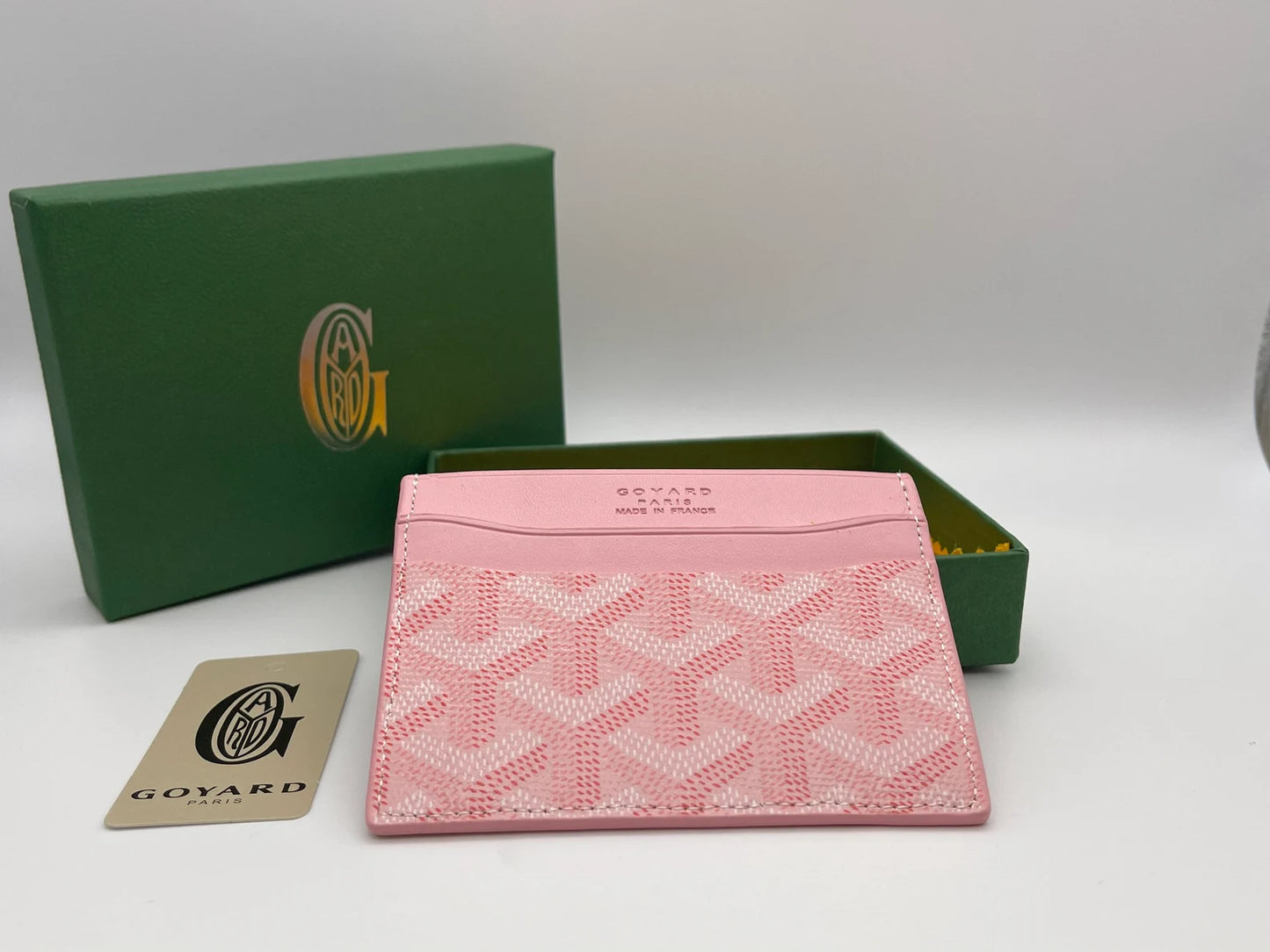 1:1 Pink Goyard Card Holder